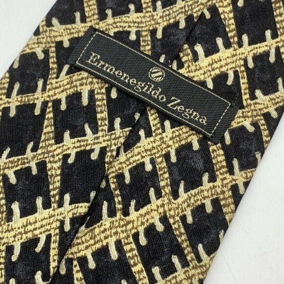 Ermenegildo Zegna Mens Tie Necktie 100% Silk - Picture 2 of 6